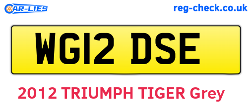 WG12DSE are the vehicle registration plates.