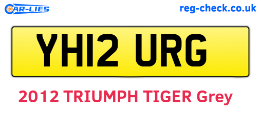 YH12URG are the vehicle registration plates.