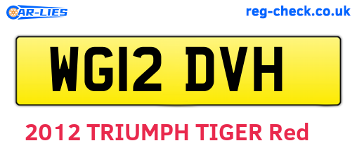 WG12DVH are the vehicle registration plates.