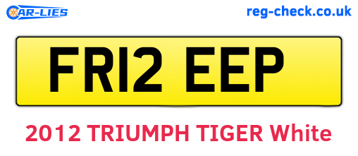 FR12EEP are the vehicle registration plates.
