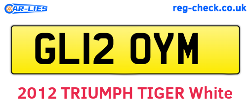 GL12OYM are the vehicle registration plates.