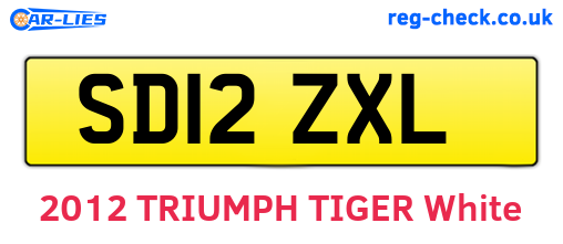 SD12ZXL are the vehicle registration plates.