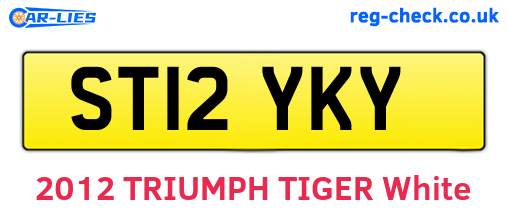 ST12YKY are the vehicle registration plates.