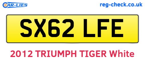 SX62LFE are the vehicle registration plates.