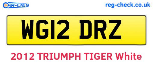 WG12DRZ are the vehicle registration plates.