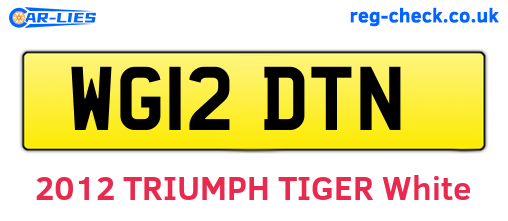 WG12DTN are the vehicle registration plates.
