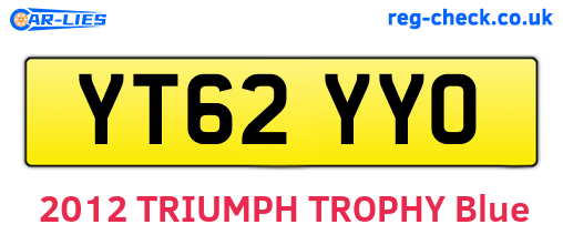 YT62YYO are the vehicle registration plates.