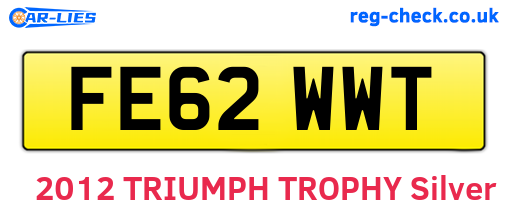 FE62WWT are the vehicle registration plates.