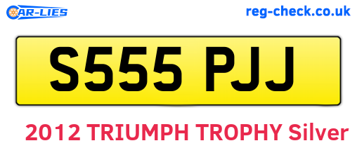 S555PJJ are the vehicle registration plates.