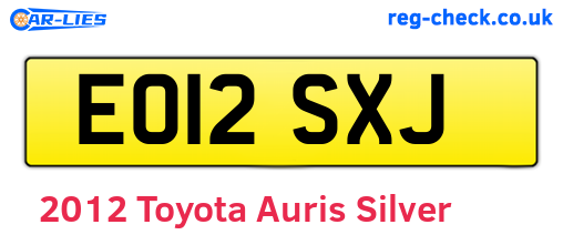 Silver 2012 Toyota Auris (EO12SXJ)