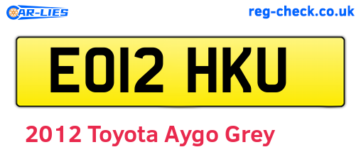 Grey 2012 Toyota Aygo (EO12HKU)