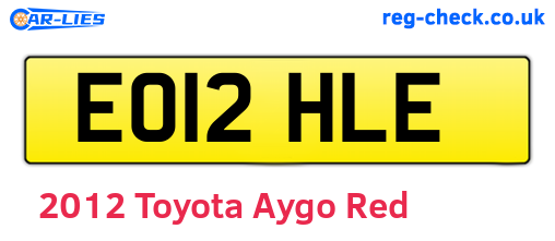 Red 2012 Toyota Aygo (EO12HLE)