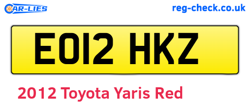 Red 2012 Toyota Yaris (EO12HKZ)