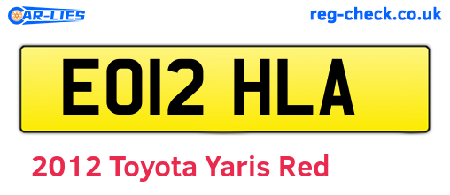 Red 2012 Toyota Yaris (EO12HLA)