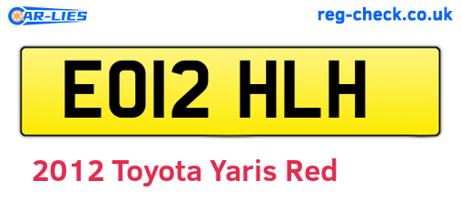 Red 2012 Toyota Yaris (EO12HLH)