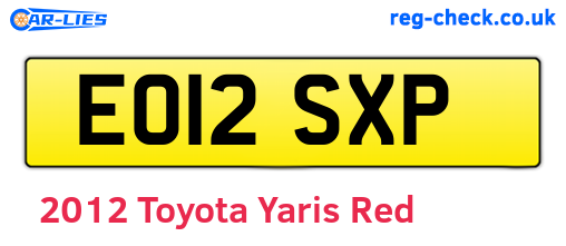 Red 2012 Toyota Yaris (EO12SXP)