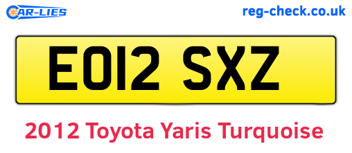 Turquoise 2012 Toyota Yaris (EO12SXZ)