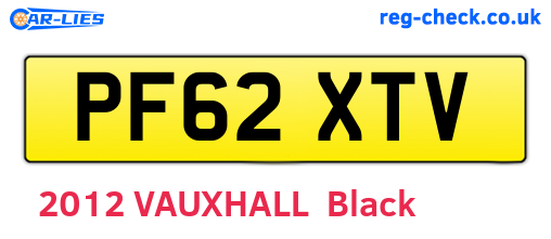 PF62XTV are the vehicle registration plates.
