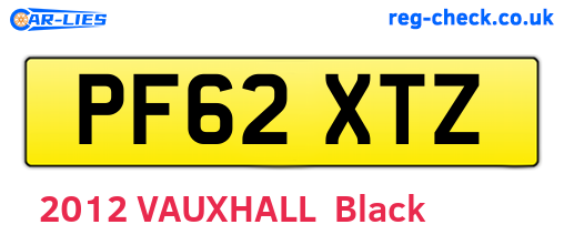 PF62XTZ are the vehicle registration plates.