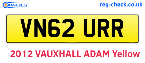 VN62URR are the vehicle registration plates.