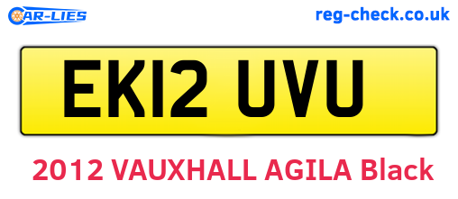 EK12UVU are the vehicle registration plates.