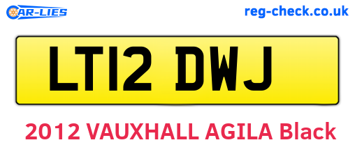 LT12DWJ are the vehicle registration plates.