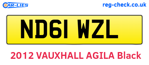 ND61WZL are the vehicle registration plates.