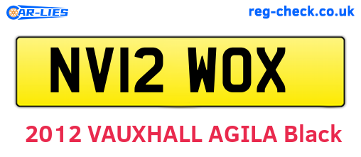 NV12WOX are the vehicle registration plates.