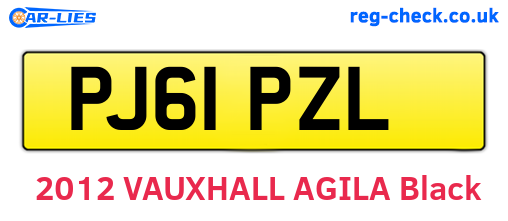 PJ61PZL are the vehicle registration plates.