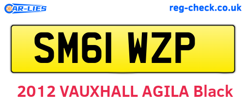 SM61WZP are the vehicle registration plates.