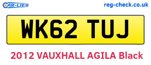 WK62TUJ are the vehicle registration plates.