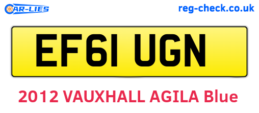 EF61UGN are the vehicle registration plates.