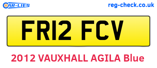 FR12FCV are the vehicle registration plates.