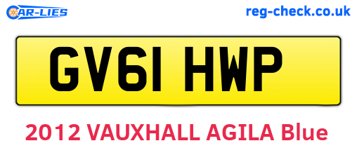 GV61HWP are the vehicle registration plates.