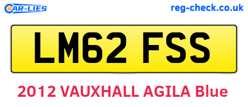 LM62FSS are the vehicle registration plates.