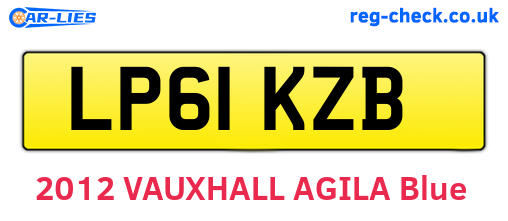 LP61KZB are the vehicle registration plates.