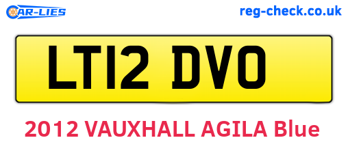 LT12DVO are the vehicle registration plates.