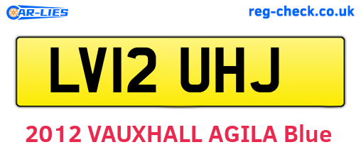 LV12UHJ are the vehicle registration plates.