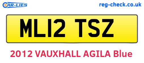 ML12TSZ are the vehicle registration plates.