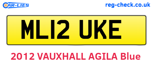 ML12UKE are the vehicle registration plates.