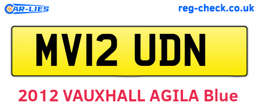 MV12UDN are the vehicle registration plates.