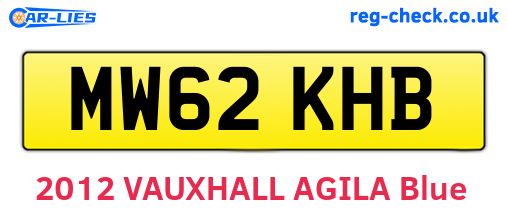 MW62KHB are the vehicle registration plates.