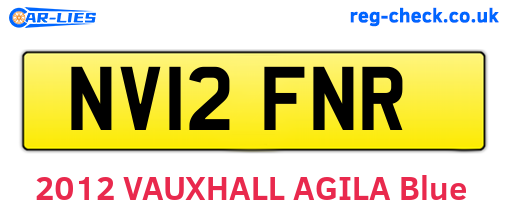 NV12FNR are the vehicle registration plates.