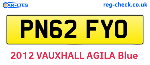PN62FYO are the vehicle registration plates.