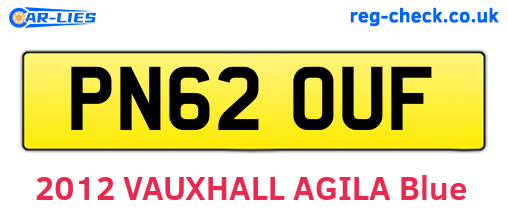 PN62OUF are the vehicle registration plates.