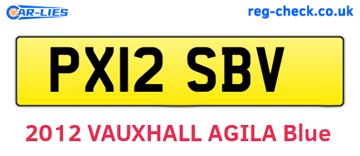 PX12SBV are the vehicle registration plates.