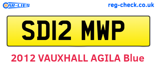 SD12MWP are the vehicle registration plates.