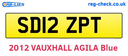 SD12ZPT are the vehicle registration plates.