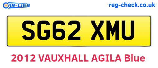 SG62XMU are the vehicle registration plates.