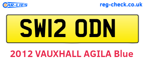 SW12ODN are the vehicle registration plates.